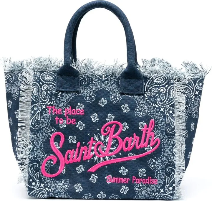 Vanity bandana-print beach bag