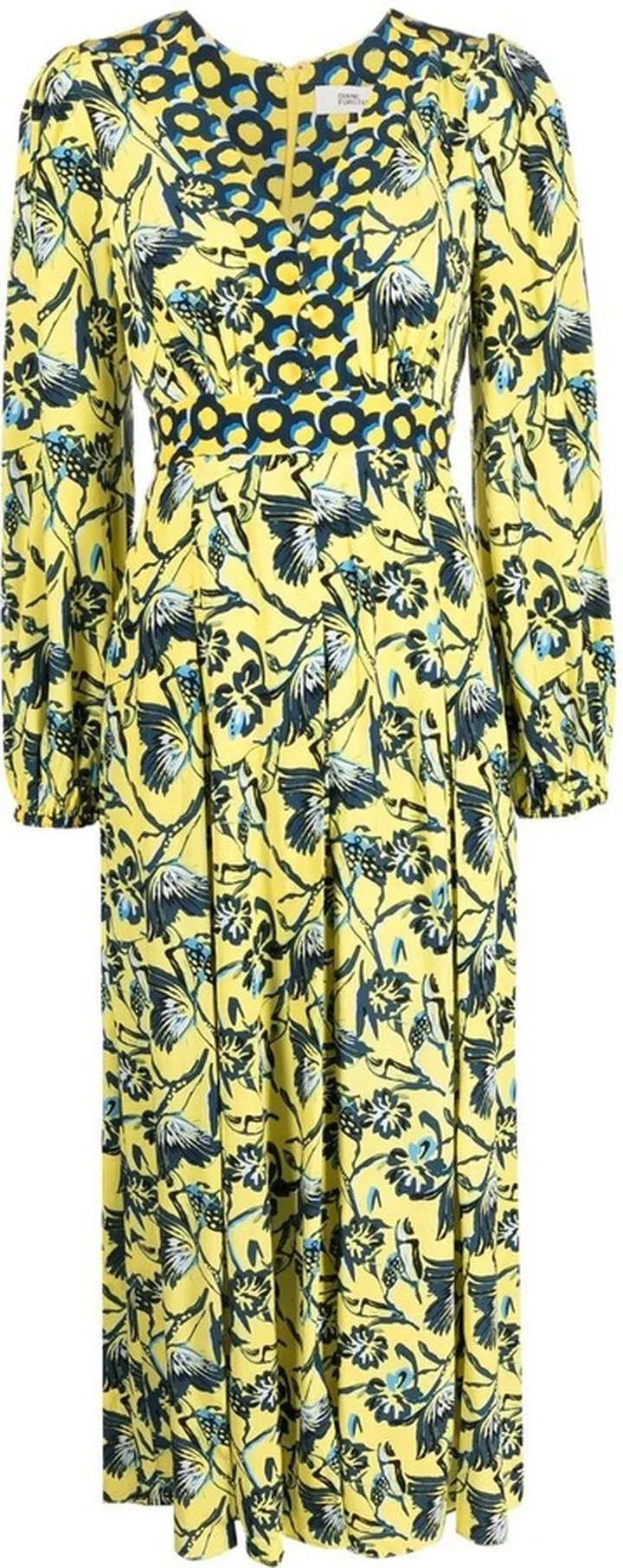 Floral-Print Long-Sleeve Dress