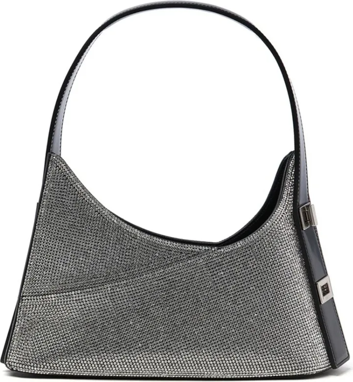 Crystal-Embellishment Shoulder Bag