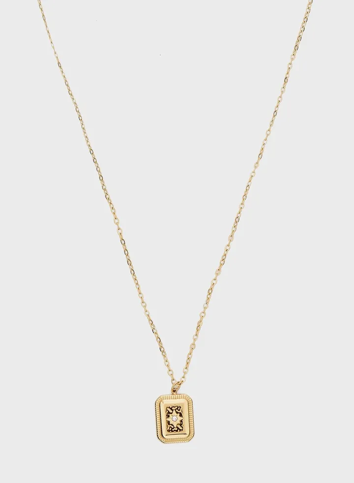 Navi Star Square Pendant Necklace