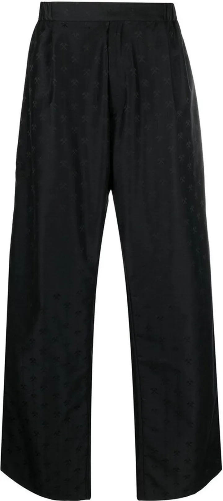Hammer-Jacquard Straight-Leg Trousers