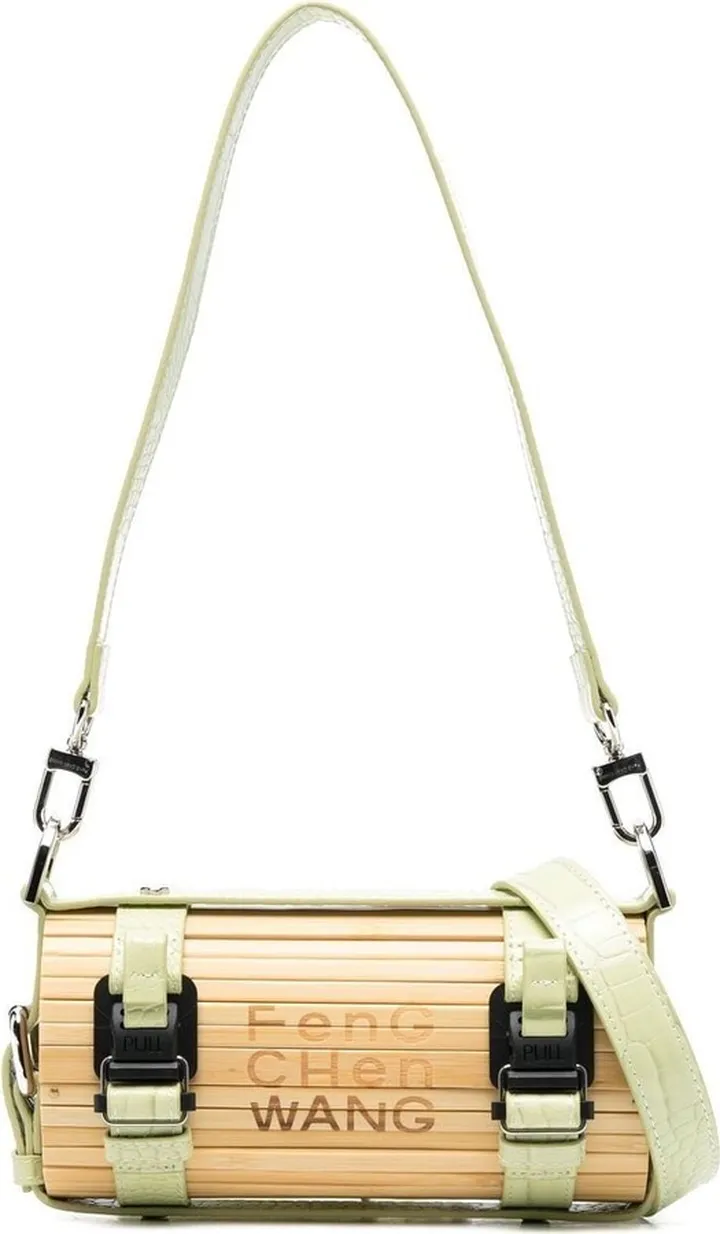 Logo-Print Bamboo Shoulder Bag