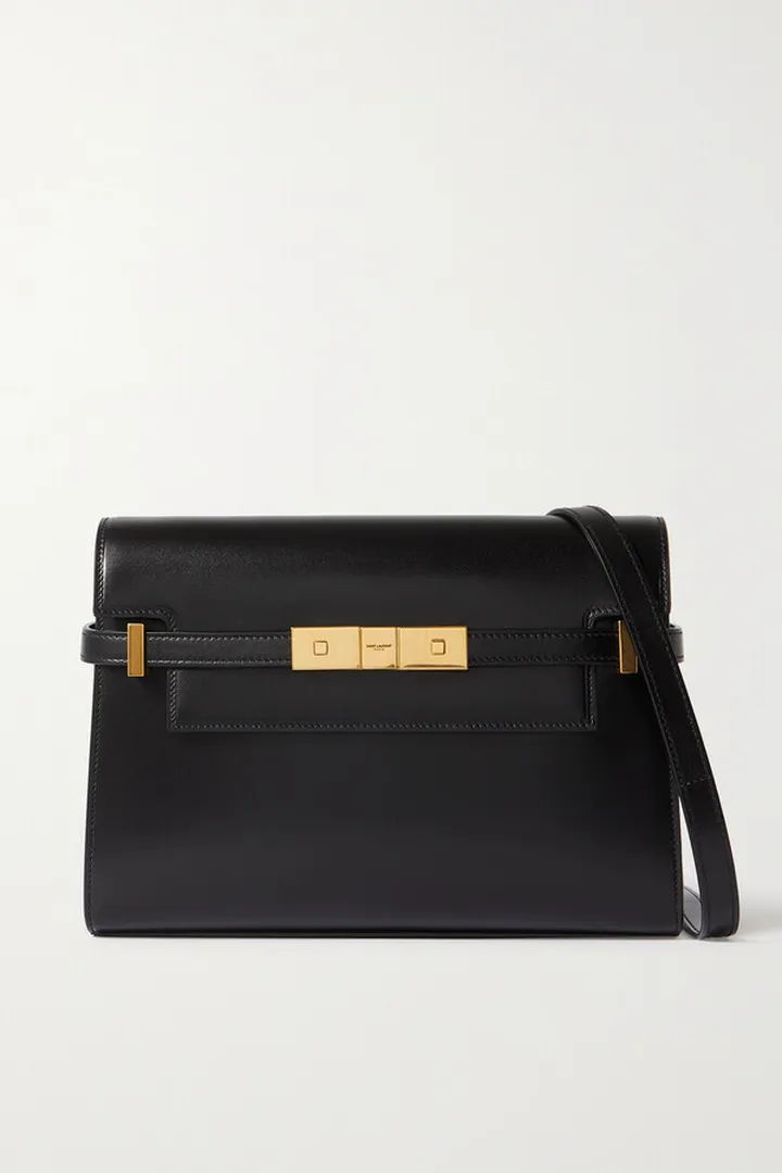 SAINT LAURENT - Manhattan Small Leather Shoulder Bag - Black