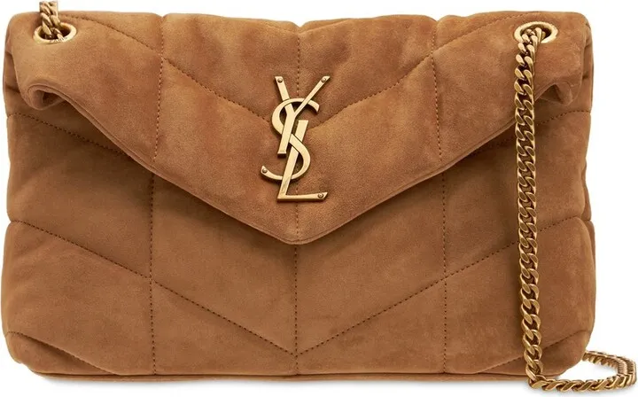 Small Loulou suede shoulder bag