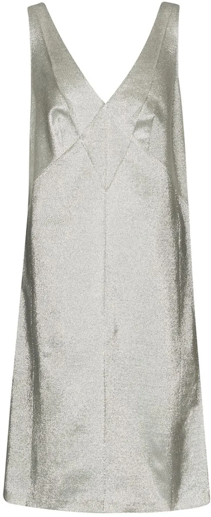 Gabardine and lame minidress