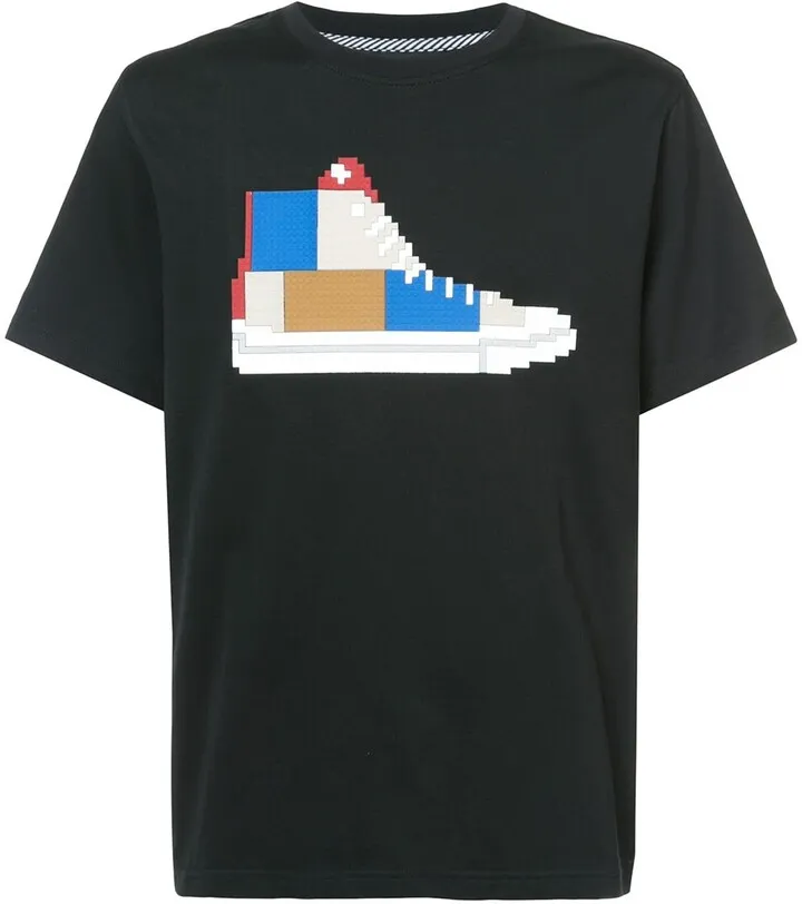 patchwork sneaker T-shirt