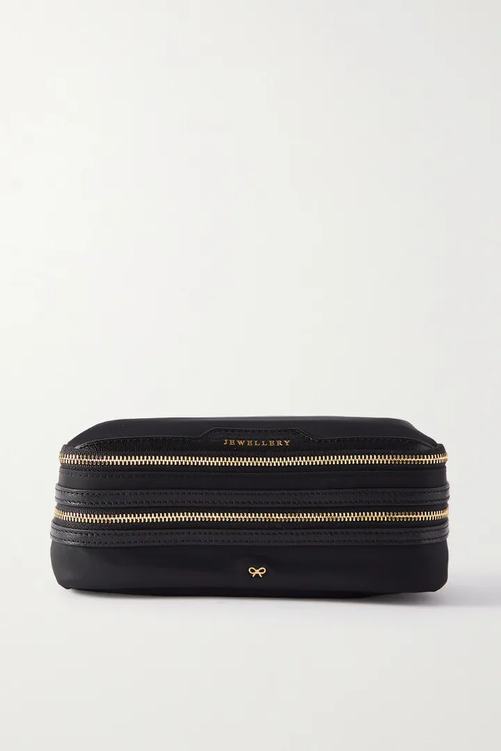 Anya Hindmarch - Leather-trimmed Nylon Pouch - Black