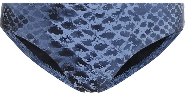 Bree snakeskin-print bikini bottoms