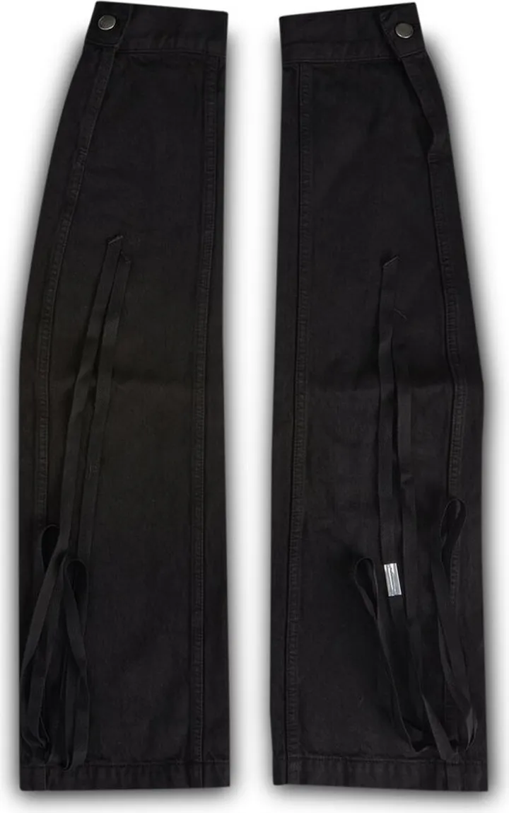 Ann Demeulemeester Logo Plaque Denim Jacket Sleeves
