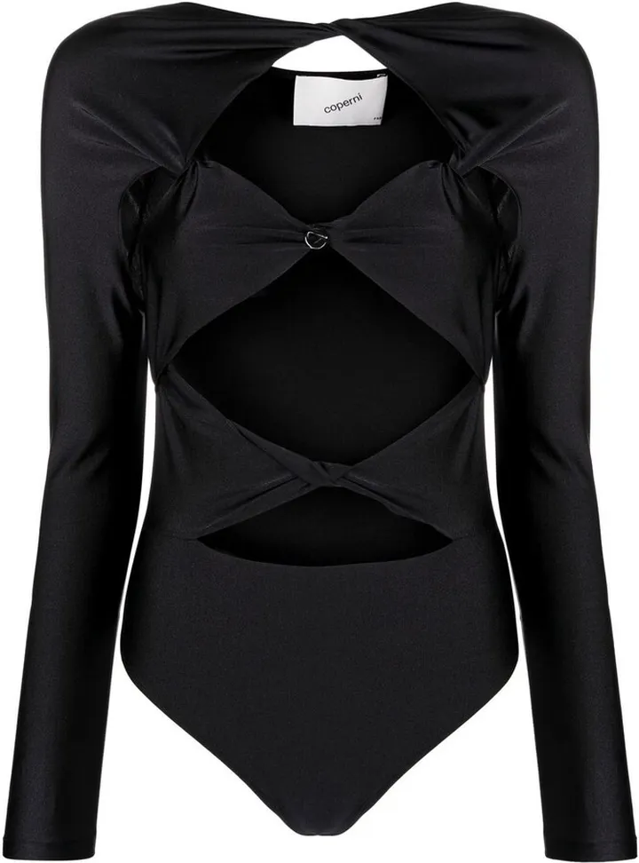 Cut-Out Jersey Bodysuit