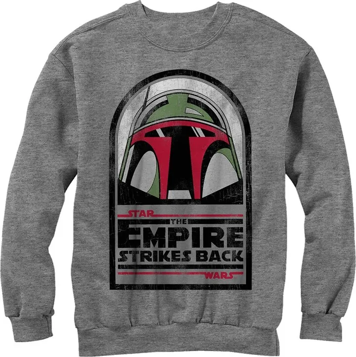 Men's Star Wars Boba Fett Strikes Back Sweatshirt - Athletic Heather - Small