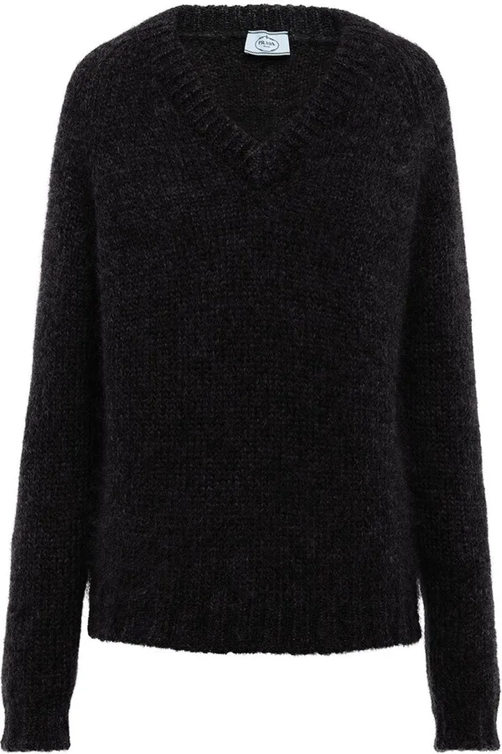 V-neck wool jumper