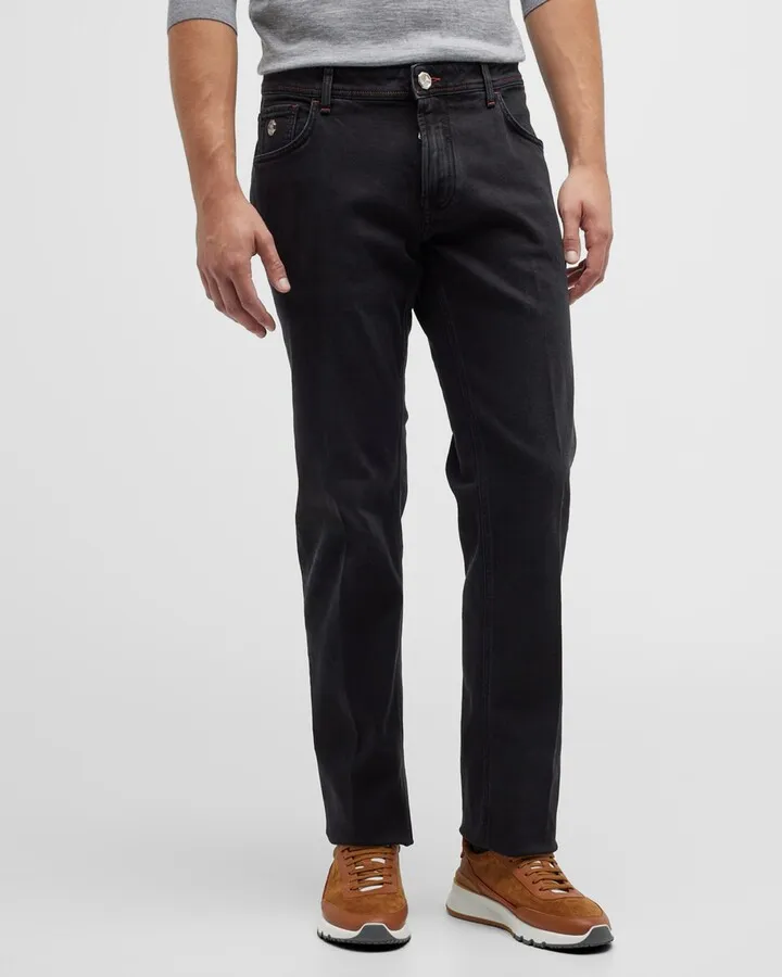 Men's Straight-Leg Branded Jeans