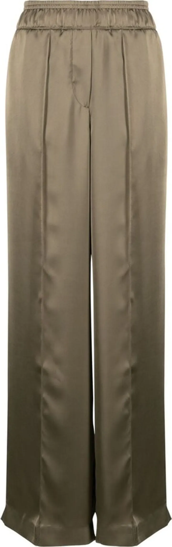 Satin Straight-Leg Trousers