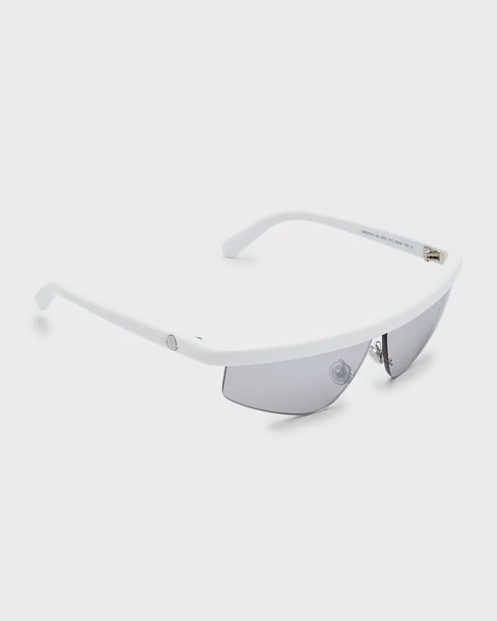 Orizon Semi-Rimmed Acetate Rectangle Sunglasses