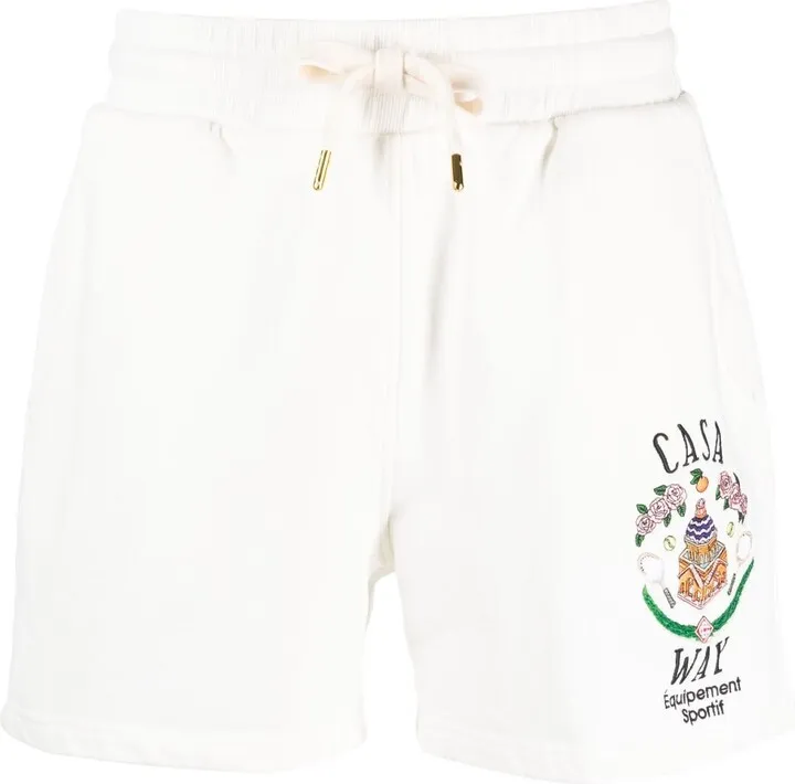Embroidered-Logo Track Shorts