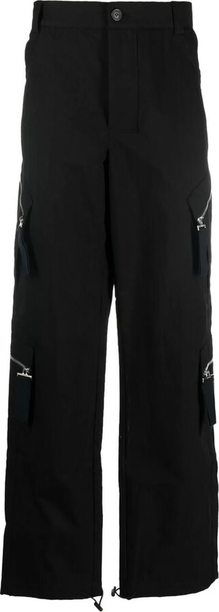 Multiple-Pocket Straight-Leg Trousers