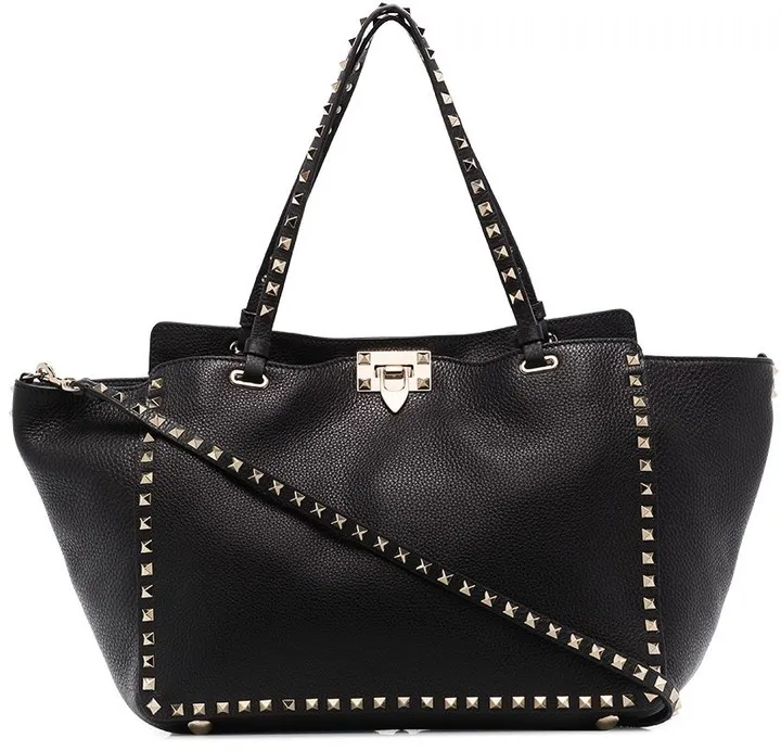 medium Rockstud leather tote