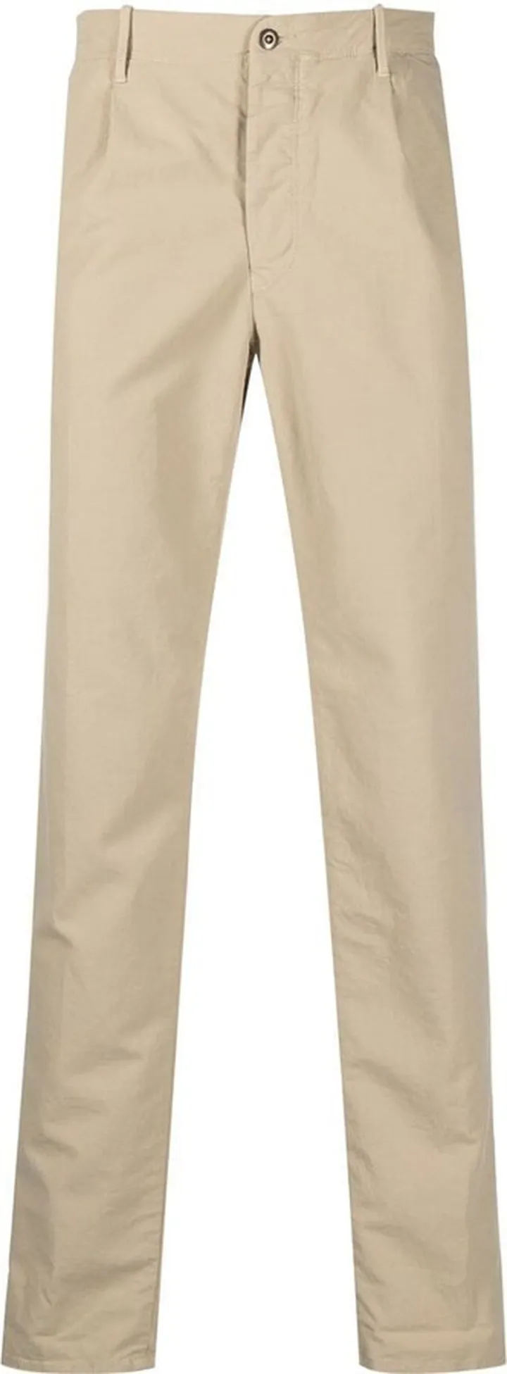 Pleat-Detail Straight-Leg Trousers