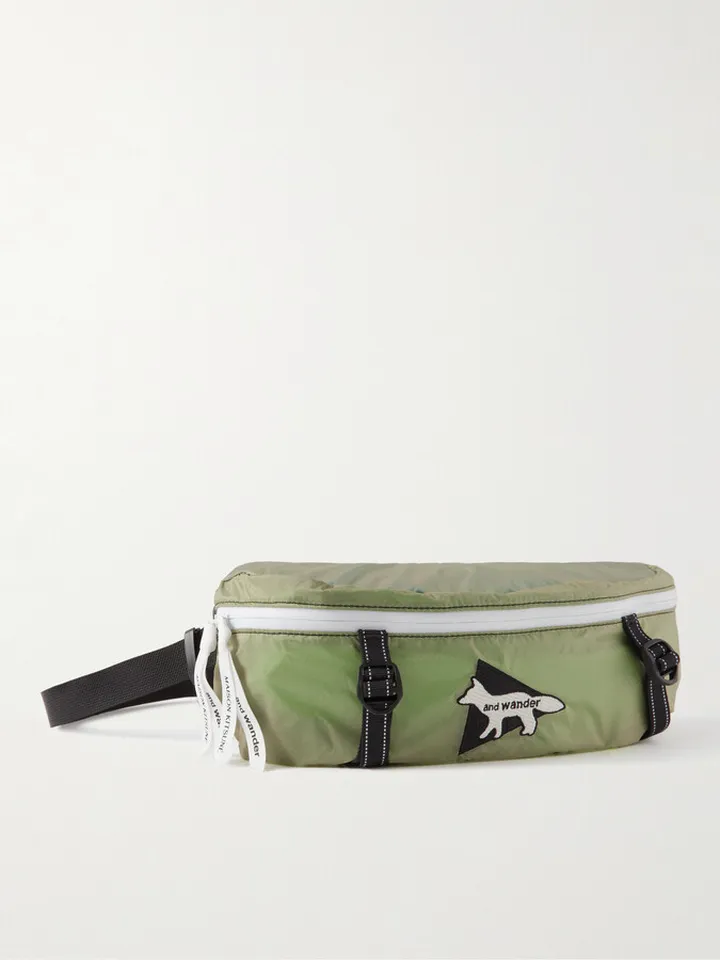 + Maison Kitsuné Logo-Appliquéd Ripstop Belt Bag