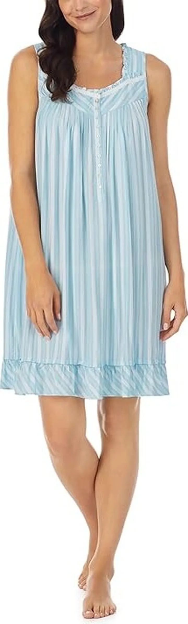 Eileen West Sleeveless Chemise (Dobby Stripe) Women's Pajama