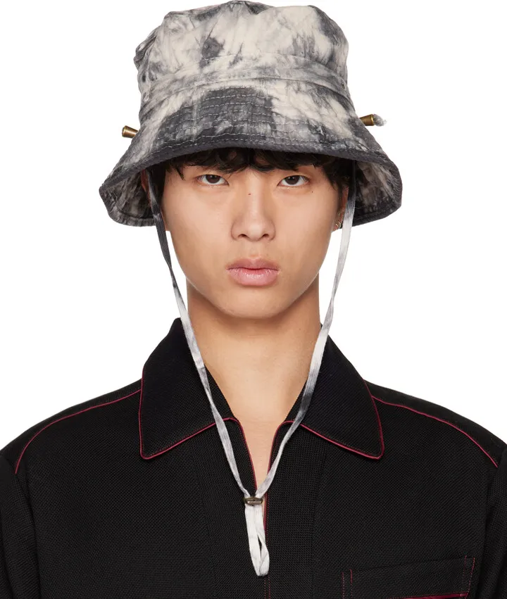 Nicholas Daley Gray Browns Edition Tie-Dyed Bucket hat