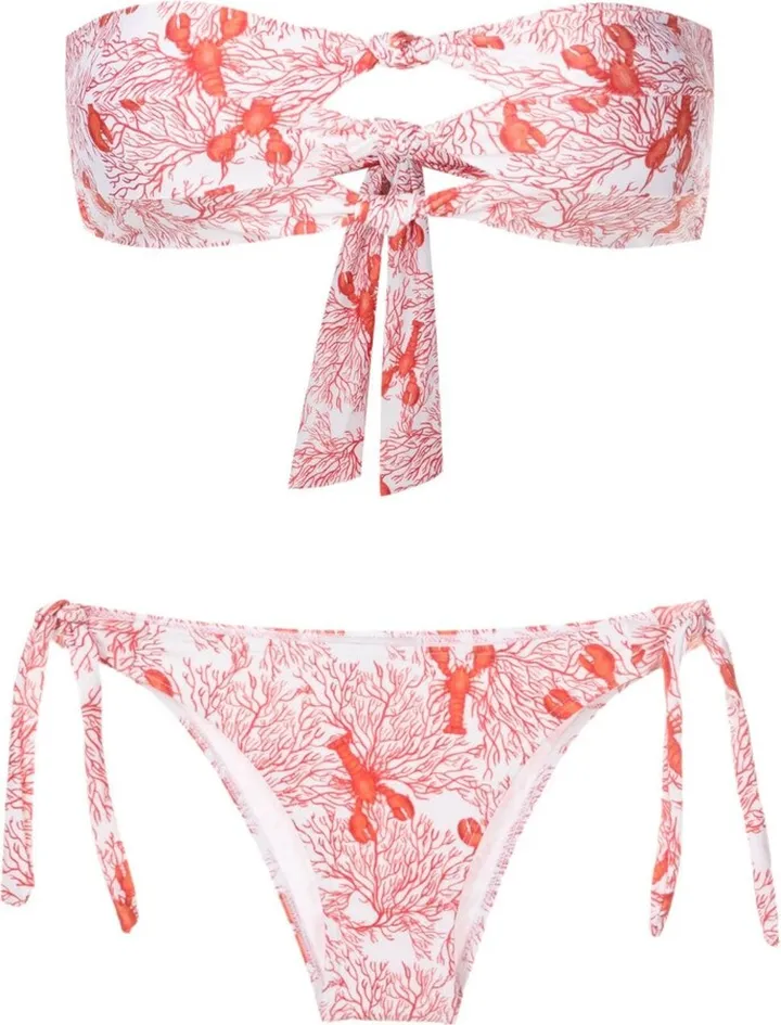 Sea Life-Print Bikini Set