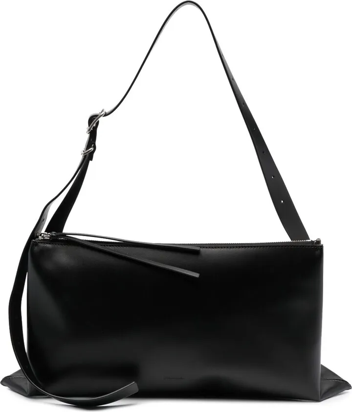 Logo-Print Leather Shoulder Bag
