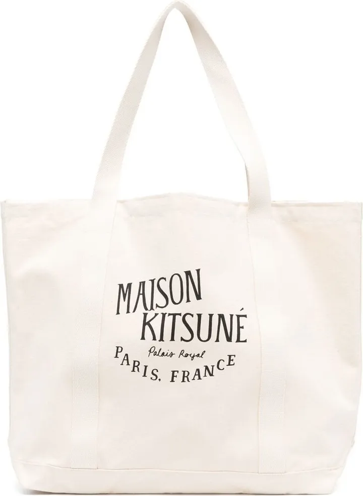 Logo-Print Canvas Tote Bag