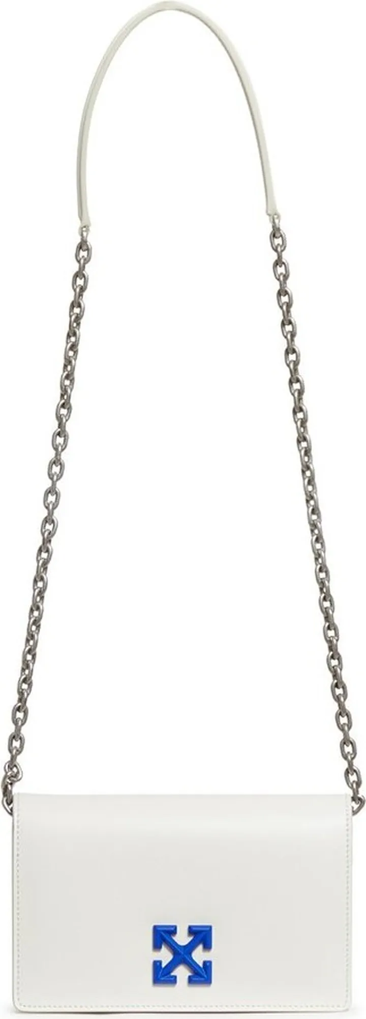 Off-White Logo Plaque Foldover Top Shoulder Bag