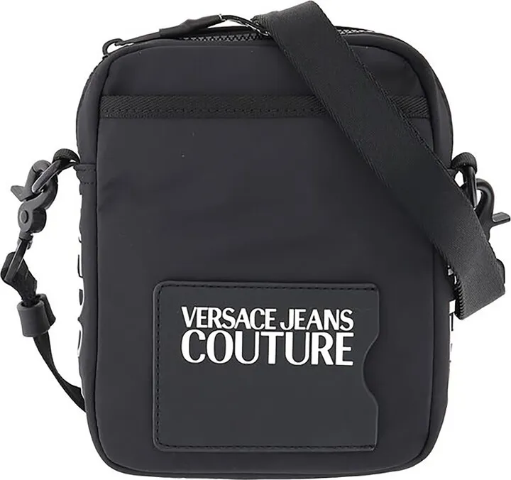 Versace Jeans Couture Fabric Crossbody Bag With Logo Detail