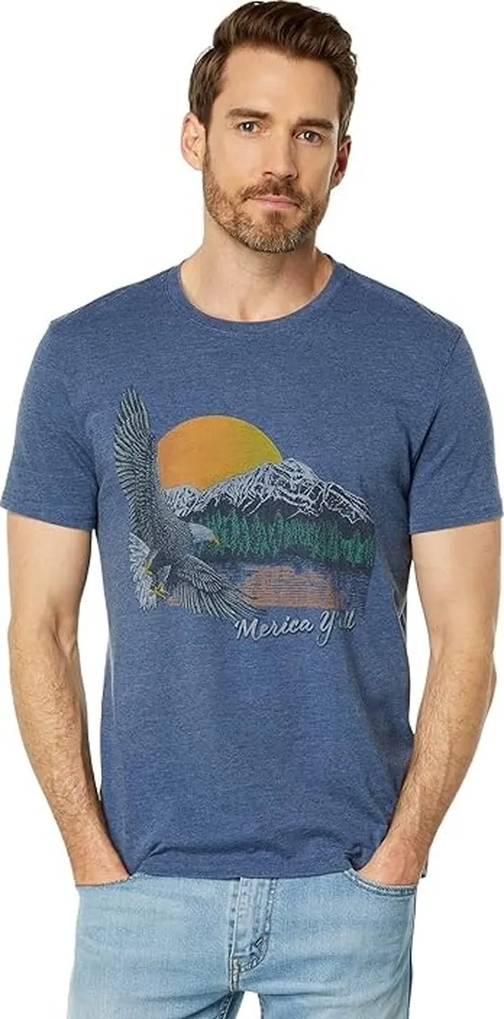 Lucky Brand American Eagle Tee (Insignia Blue) Men's Clothing
