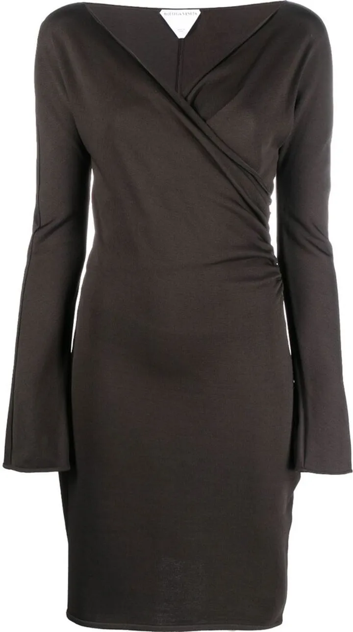Grey Mini Wrap Dress