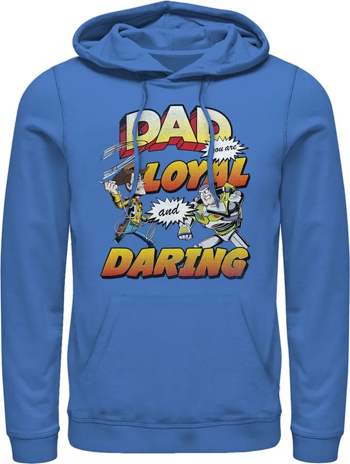 Men's Toy Story Father's Day Buzz & Woody Pull Over Hoodie - Royal Blue - Small