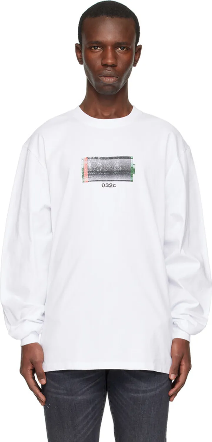 032c White Low Long Sleeve T-Shirt