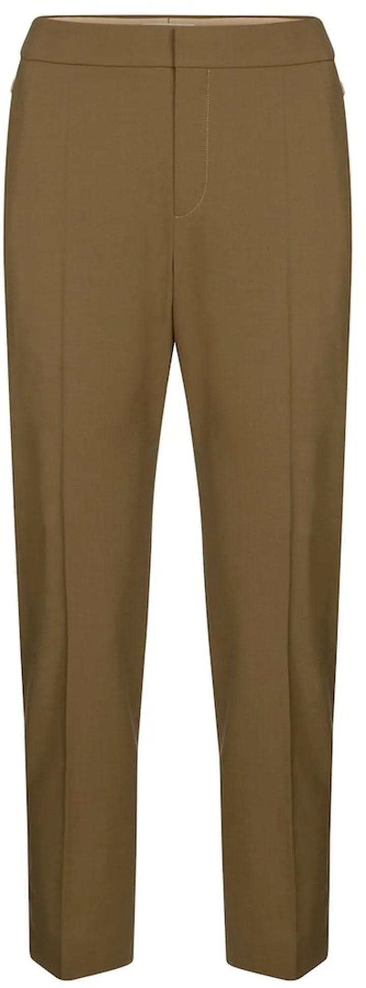 Cropped slim stretch-wool pants