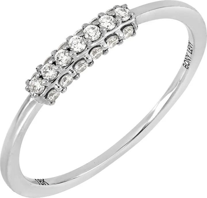 18K White Gold Diamond Ring - 0.19ct.