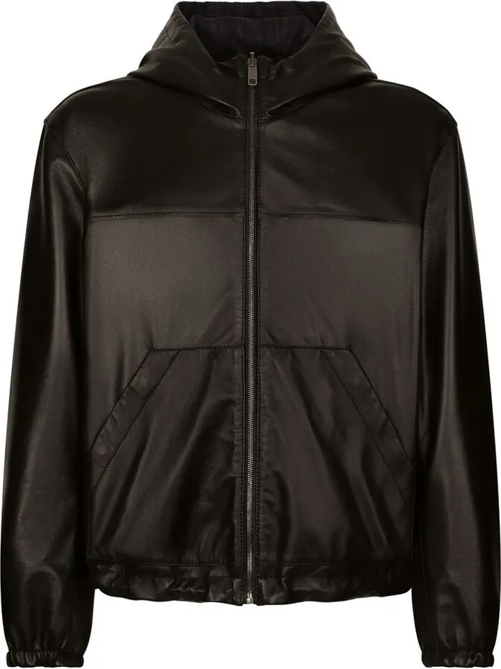 Hooded Leather Jacket