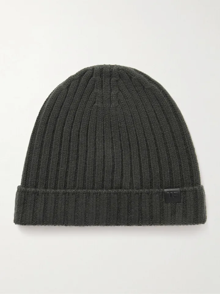 Ribbed Cashmere Beanie