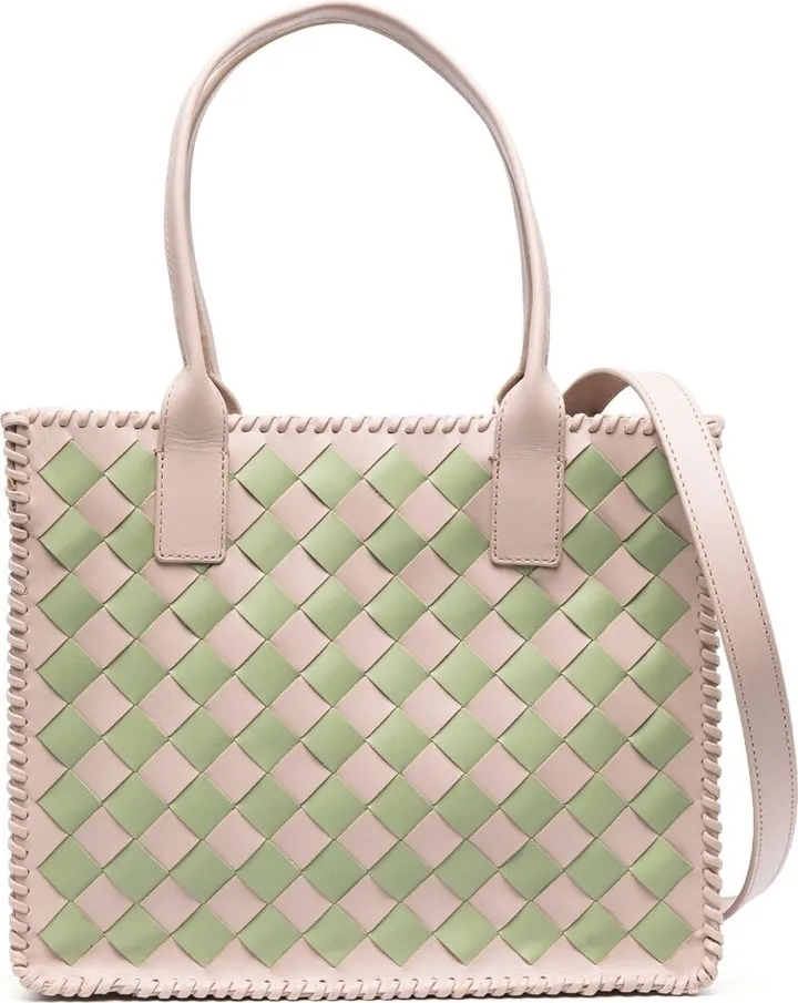 Woven Leather Tote Bag