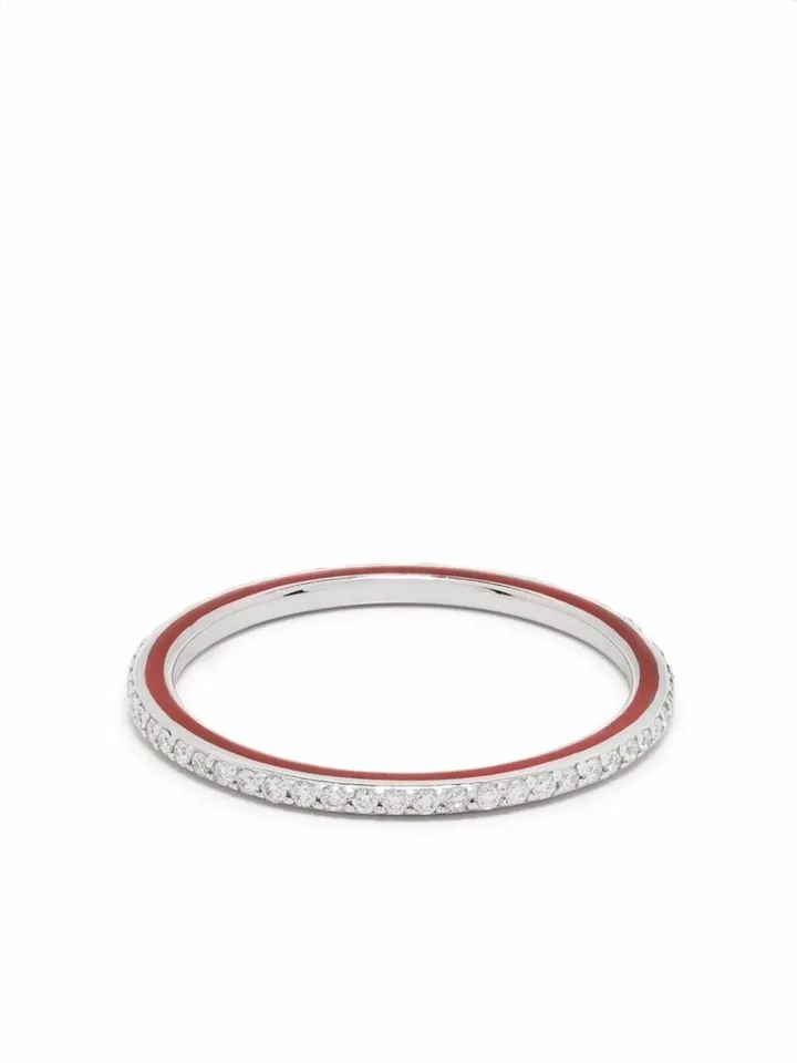 18kt white gold Happy Deco eternity diamond ring