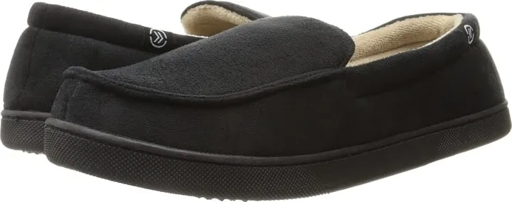 Isotoner Men's Moccasin Gel Infused Memory Foam (Black) Men's Slippers