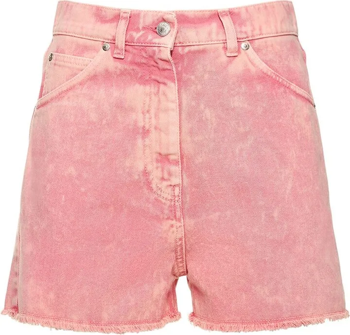 Cotton denim shorts