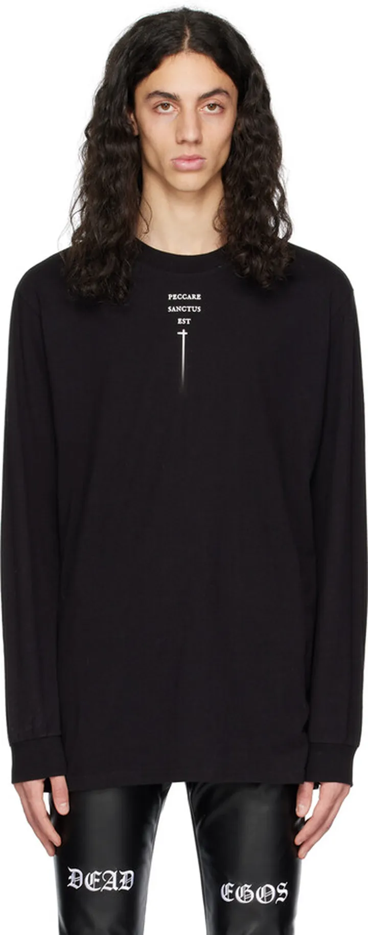 RtA Black Lawrence Long Sleeve T-Shirt