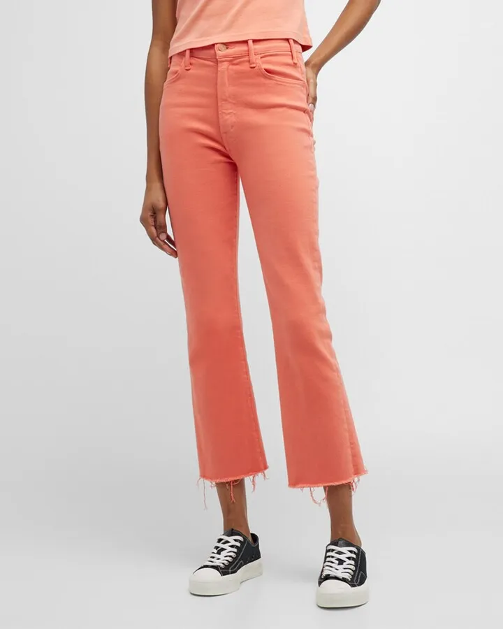 The Hustler Ankle Fray Straight-Leg Jeans