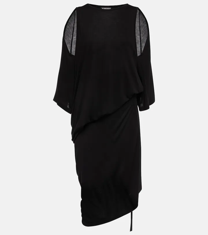 Cutout jersey maxi dress