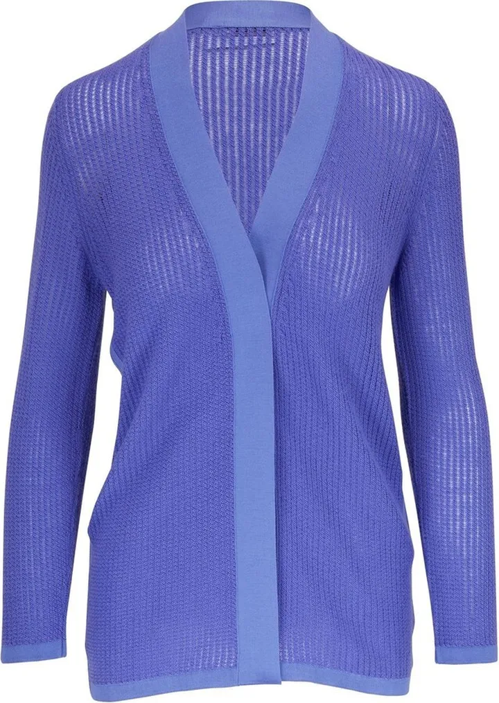 ribbed-knit V-neck cardigan