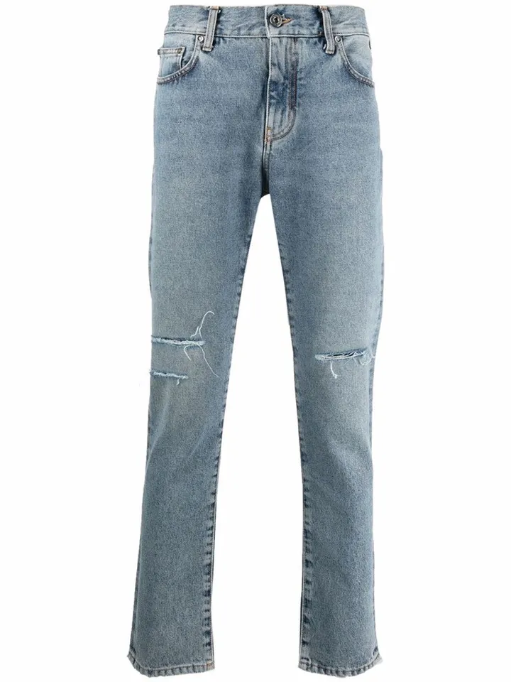 Distressed-Effect Skinny Jeans