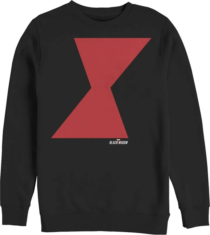 Men's Marvel Black Widow Bold Hourglass Sweatshirt - Black - Small