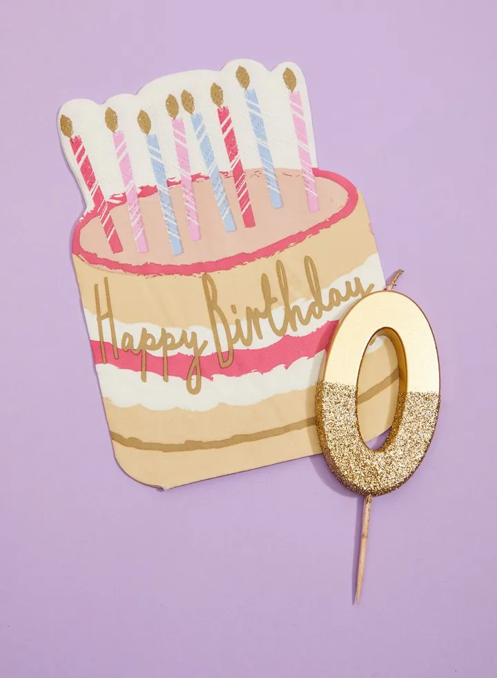 We Heart Birthdays Glitter Number Candle 0
